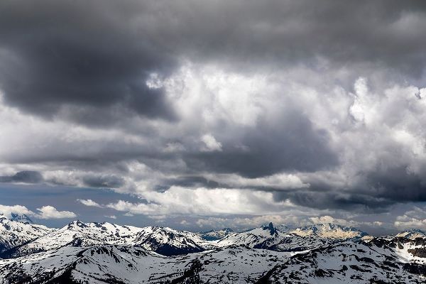 Canada-British Columbia-Garibaldi Provincial Park Storm clouds over Fitzsimmons Range